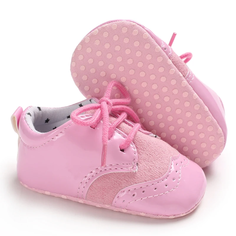 Новые модные детские Нескользящие мягкие кроссовки для девочек и мальчиков; повседневная обувь для малышей; милые кроссовки для бега; весенние детские спортивные кроссовки; Размеры 0-18M - Цвет: Розовый