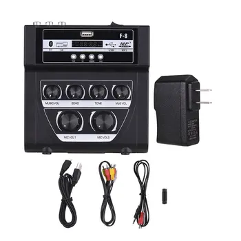 

Household Audio Mixer Sound Plastic Mini Karaoke Microphone Stereo Echo Mixer Support Recording Mp3 1 Piece