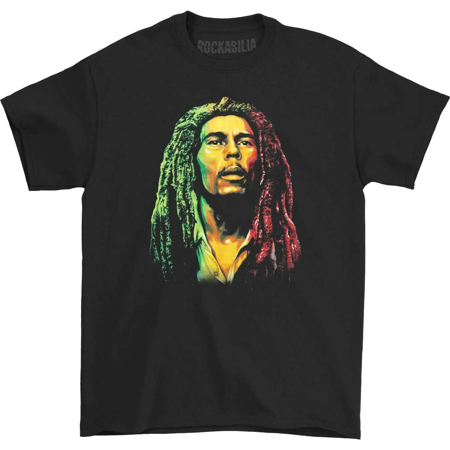 Bob Marley Для мужчин раста Аэрограф портрет размера плюс футболка XXX большого
