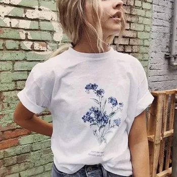 

Forget Me Not Floral Shirt Botanical Wildflower T-Shirt Inspired Graphic Tee Aesthetic Clothing women tees graphic hipster tops