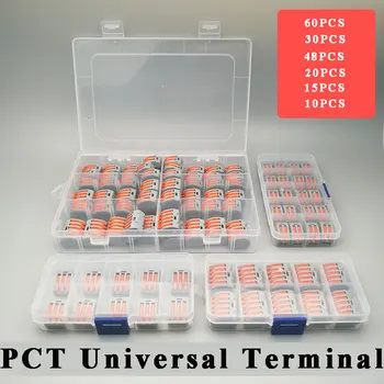 

10/20/60pcs/set Terminal Block Spring Lever Nut Terminal Blocks Reusable Electric Cable Connector Wire Home Tools of insulating