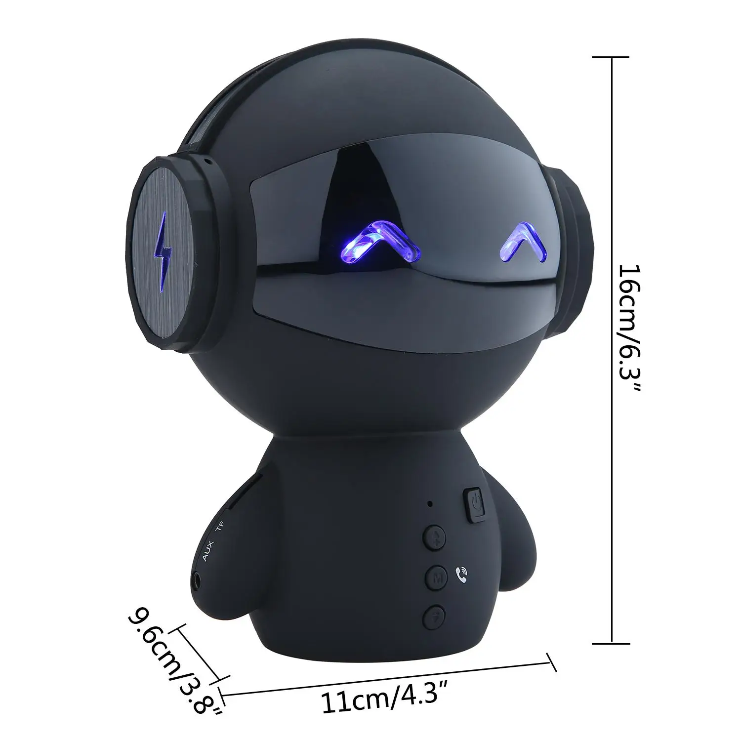 Мини Bluetooth динамик портативный робот смарт с басом музыкальный динамик Bluetooth доступен для всех устройств Bluetooth