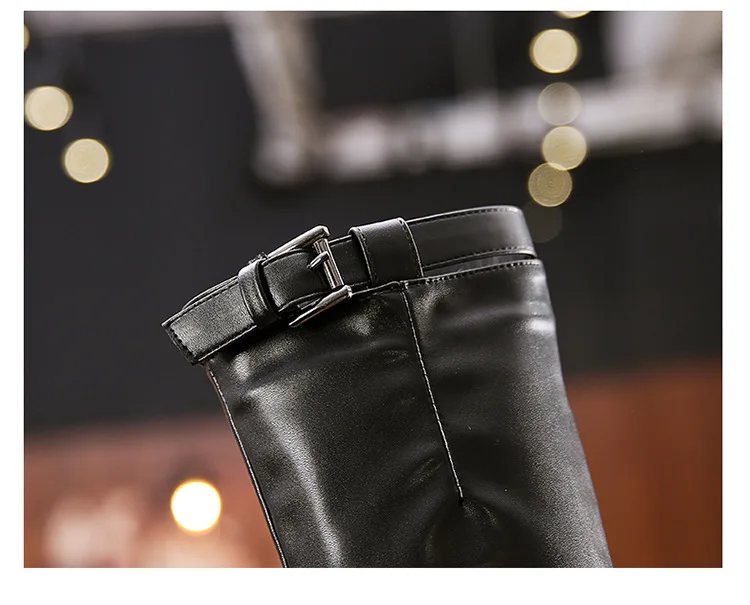 Winter Boots for Girls Fashion Children's Shoes High Boots Pu Leather Princess Shoes Waterproof Single Cotton Kids Girls Boots