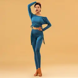 Женские платья для латинских танцев костюм для танцевального конкурса трико брюки комплект из 2 предметов с кисточками сексуальные брюки