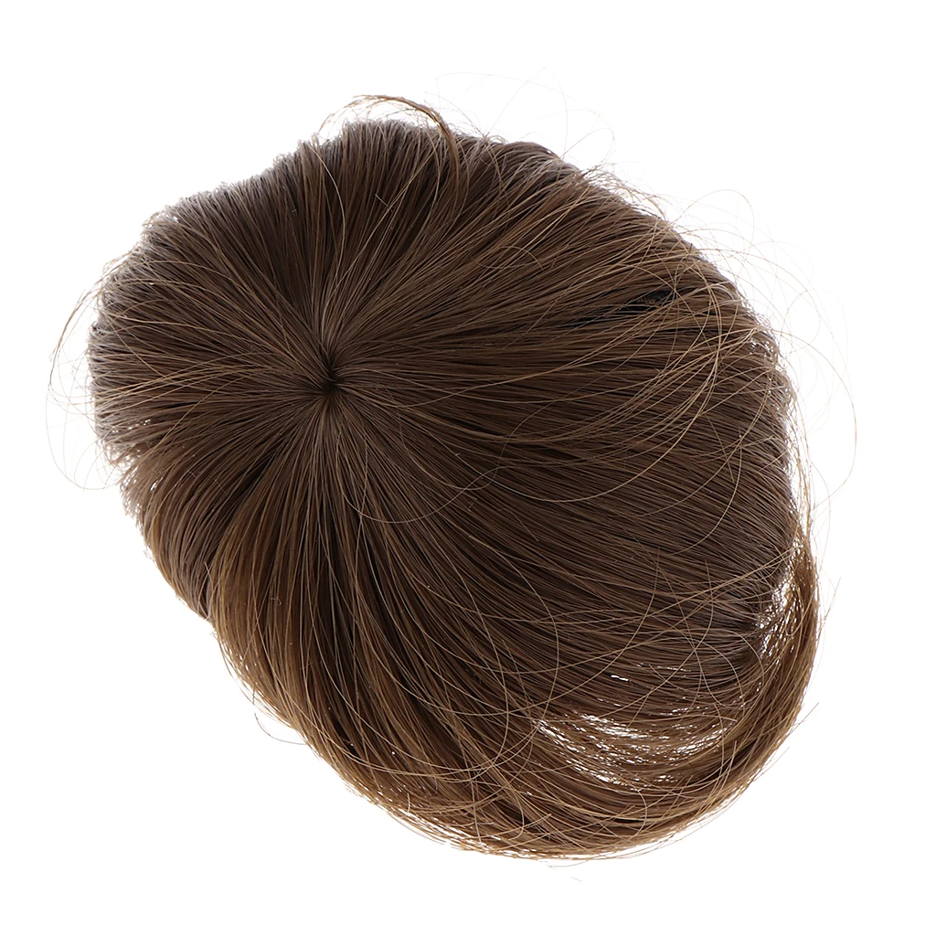 Super Adorable Doll Wig, High Temperature Wire Short Straight Bob Style w/Bangs for 1/8 BJD Dolls, Gift for Girls Kids