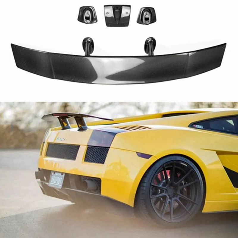 

Car Styling For Lamborghini Gallardo LP540/LP550/LP560 2007-2014 Real Carbon Fiber Rear Trunk Boot Lip Spoiler Wing Decoration