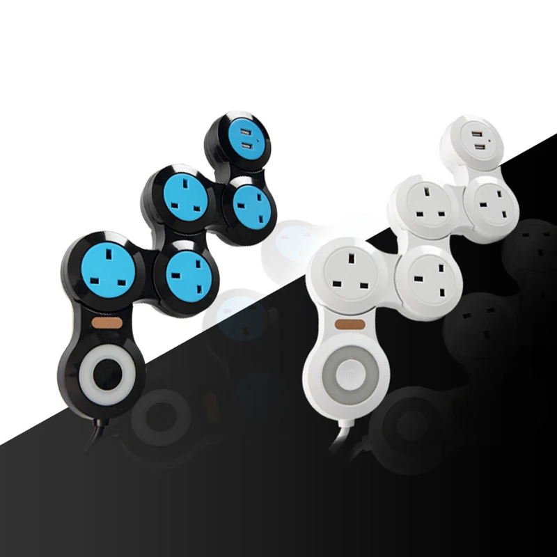 

British Standard Plug Power Strip UK Outlets Plug Socket 2.1A USB Charger Plug Strip Adapter