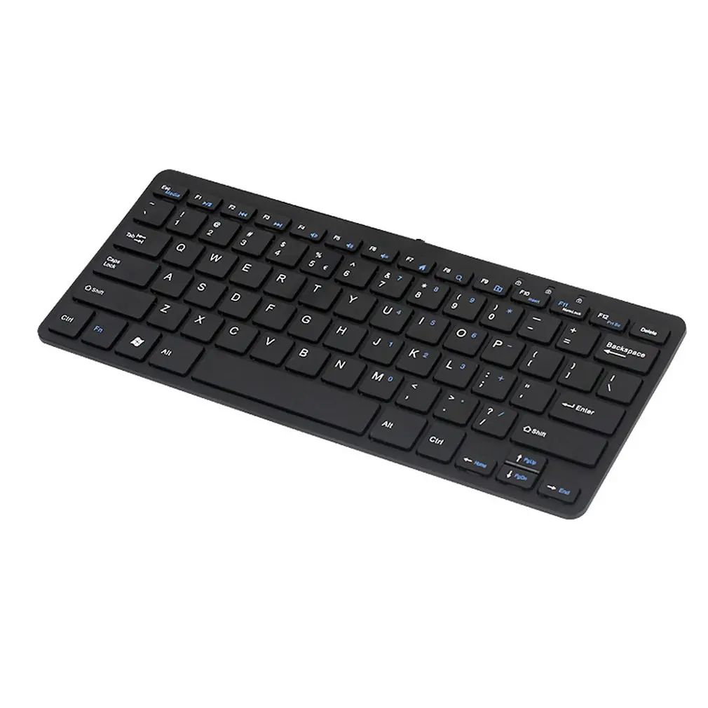 Черный Wireless Keyboard For Apple For iPad iPhone For Android For Mac Windows Ultra Slim Universal Wireless Keyboard - Цвет: Черный
