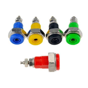

5PCS Colourful 20A Screw Feet 4mm Banana Socket M4*30 Binding Post Panel Socket 4MM Jack Opening 12mm M4x30 Banana Plug