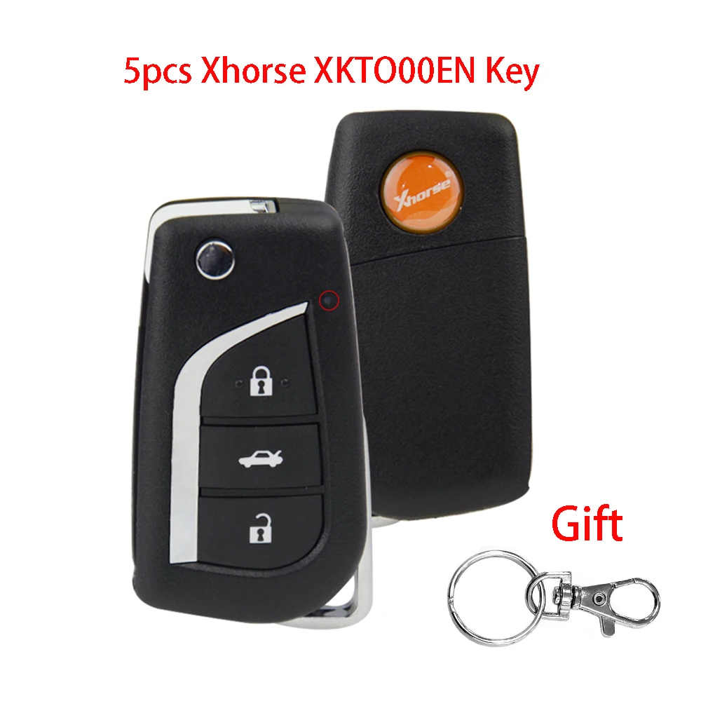 

5pcs/lot Xhorse XKTO00EN Wire Remote Key VVDI2 For Toyota Type 3 Buttons Universal Remote Key VVDI Tool Key Programer