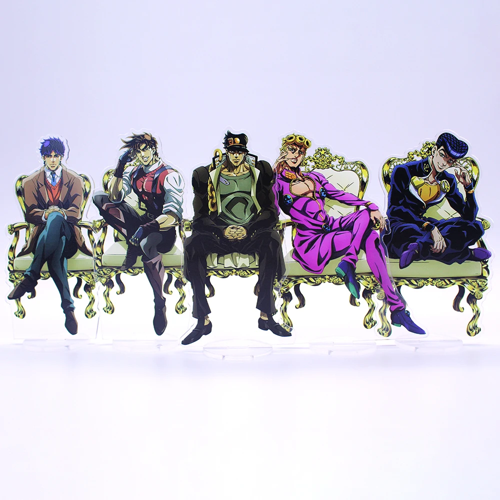 Anime Jojos Bizarre Adventure Figure Stand Model Plate Stone Ocean Series  Fashion Acrylic Standing Holder Desk