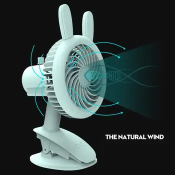 

2 In 1 With Light Rabbit Ear USB Desk Fan Electric Desktop Fan Cooling Fan Cooler Plastic Air Conditioning Fan Conditioner