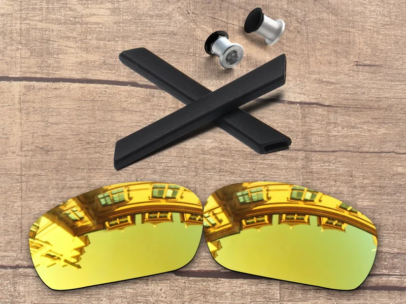 24K Mirror Vonxyz 20+ Цвет выбор Замена поляризованных линз и носки с ушками и черный болты для-Oakley Jawbone рамка - Цвет линз: 24K Mirror