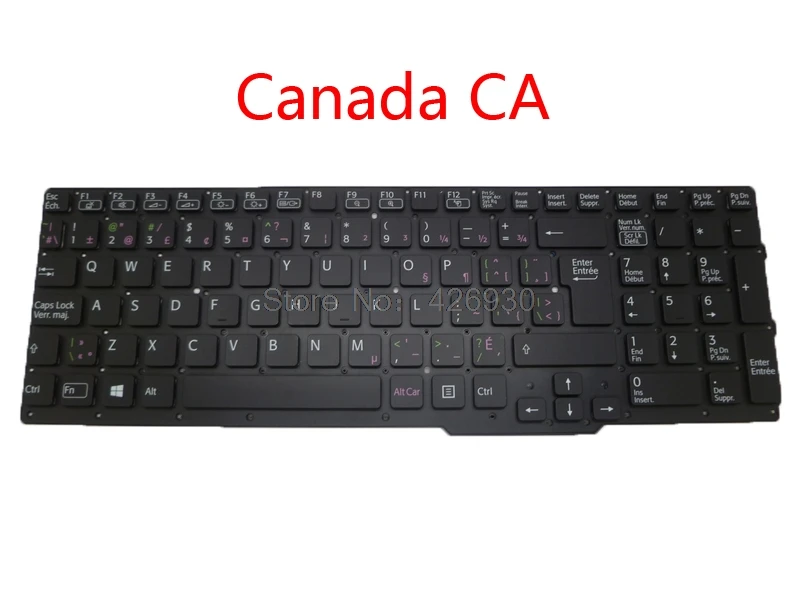 Canada CA Ноутбук SP JP CA BR Клавиатура для SONY VAIO SVS15 испанский японский Канада бразильский 149066111CA 149065411ES 149063911JP - Цвет: Canada CA