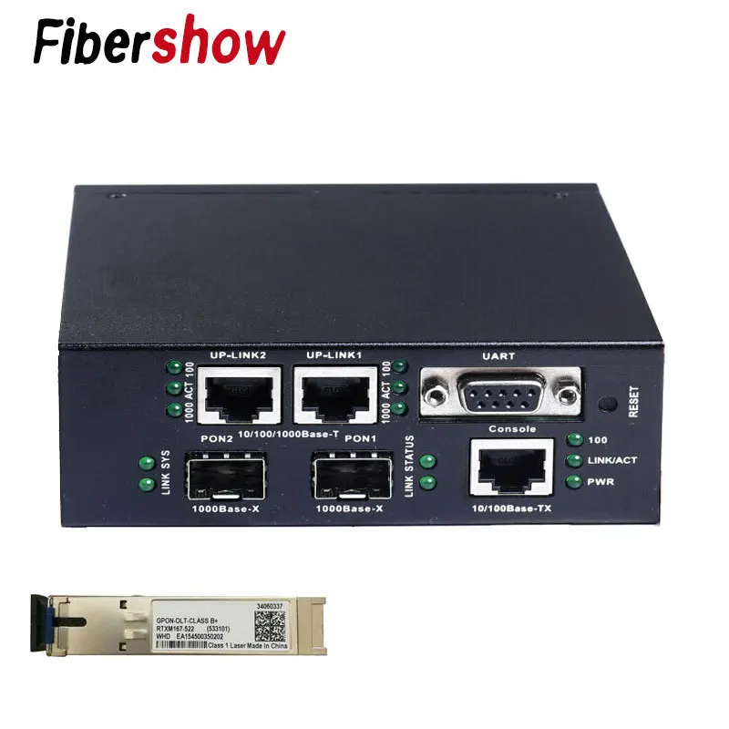 EPON OLT 2PON порты FTTH mini CATV несущий волоконно оптический высококачественный