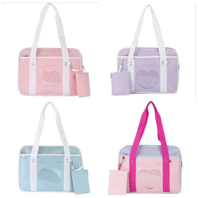 Lovely Girls Travel Large Capacity Canvas Baggage Luggage Organizer Shoulder Handbags Totes For Teenager Girl Schoolbags