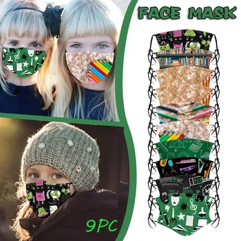 

9pc Face Mask For Kids Face Mask filters Washable Proof Protect Mouth Cover School Youre Too Close mascarillas maseczka ochronna