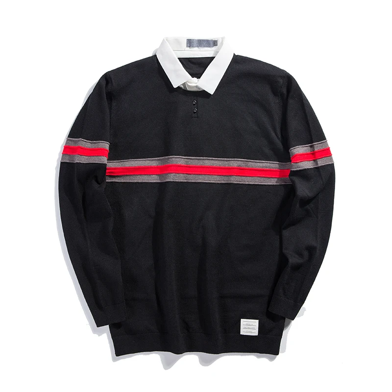 Свитера Erkek Kazak Pull Homme мужские водолазки Maglione Natale осень контрастный полосатый вязаный свитер Hombre пуловер