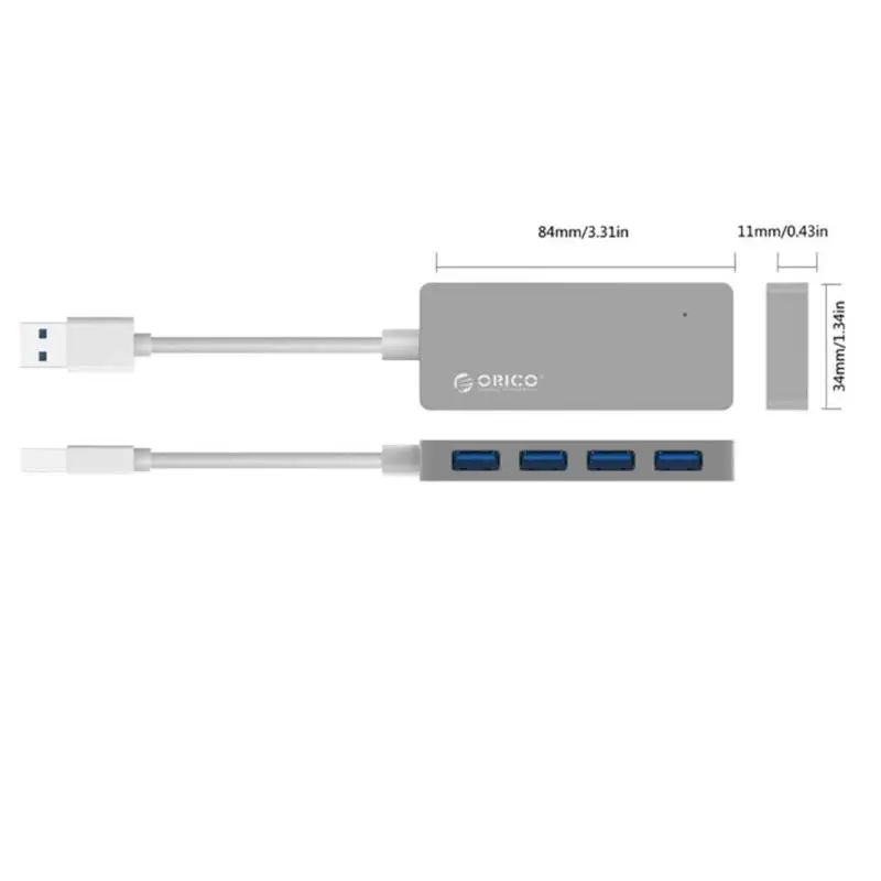ORICO HC4-U3 4 порта USB3.0 концентратор Univseral USB разветвитель концентратор для настольного ноутбука компьютер для Windows/Linux/Mac черный белый