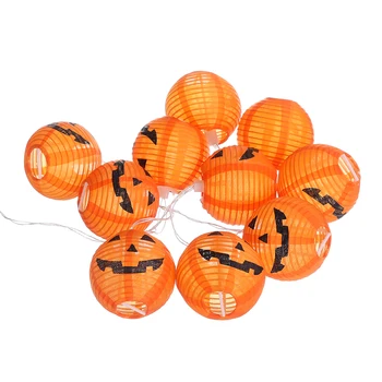 

Halloween Pumpkin LED lantern Light Decorative Light String Horror Face Atmosphere Battery Box Decorative Light String