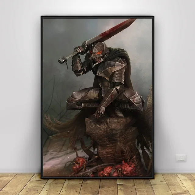 Berserk плакат японское аниме искусство Шелковые Плакаты Настенный декор принты - Цвет: Q