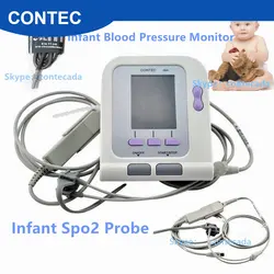 CONTEC новорожденных/младенцев крови Давление монитор CONTEC08A, младенческой SPO2 PR Probe, CD, 3 режима электронный тонометр