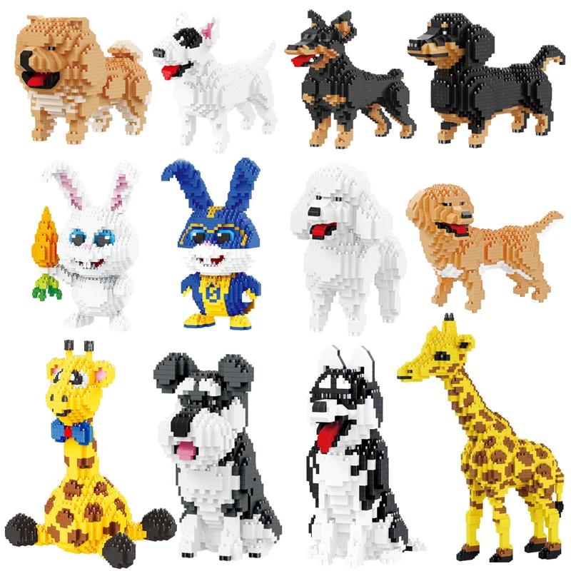 Жираф кошка собака кролик панда свинья сесть модель животного сделай сам