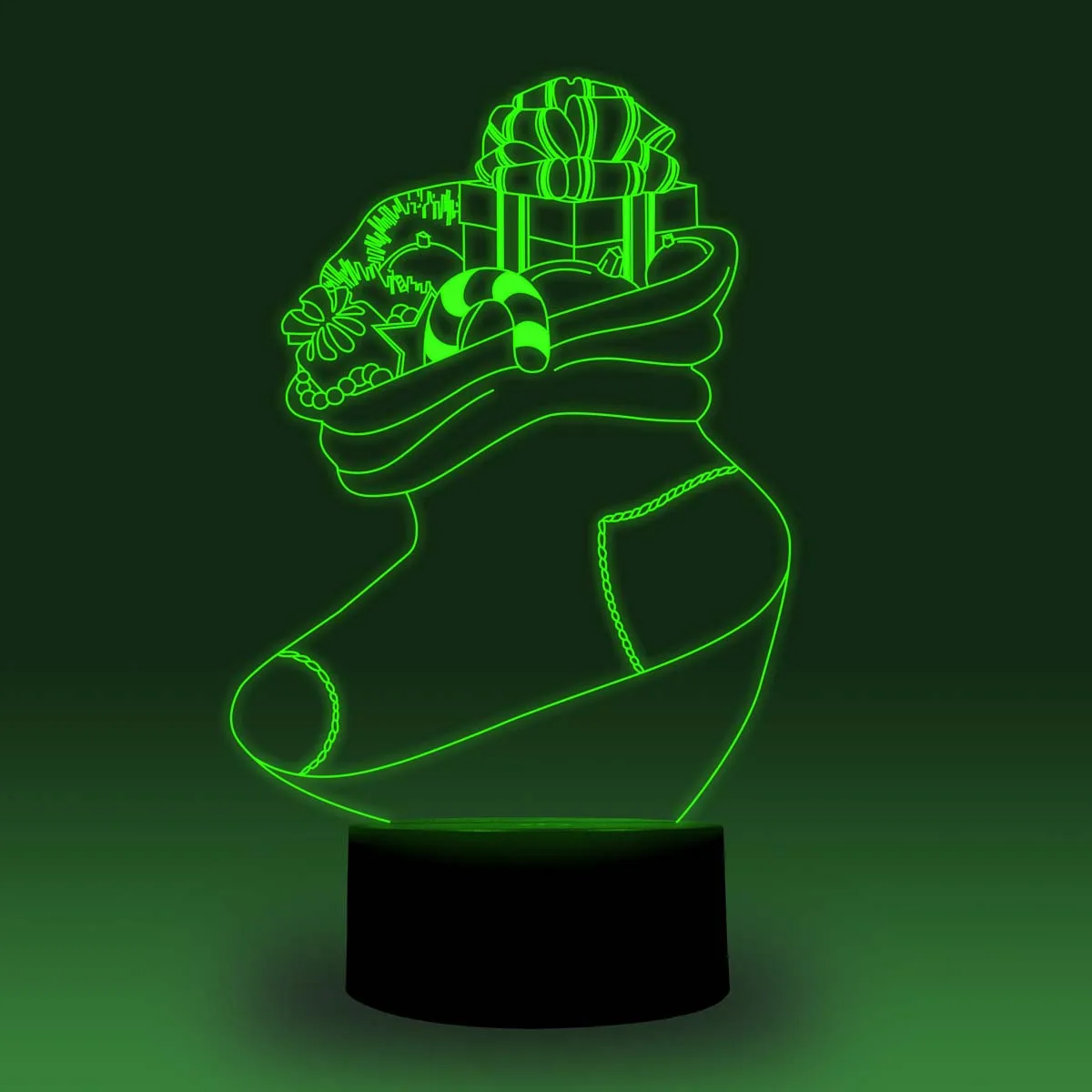 NiteApps 3D Рождество Socking ночник настольная Иллюзия украшение лампа подарок на день рождения приложение/сенсорный контроль