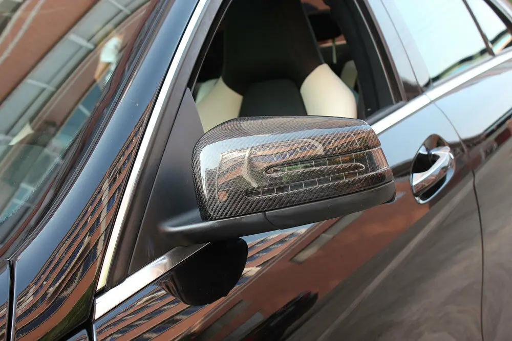 Зеркало из углеродного волокна покрытие автомобиля аксессуары модификация автомобиля для Benz W204 W212 W221 W207 W117 W218 A cl45 C S63