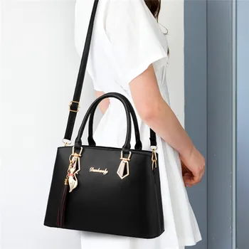 

Ladies Luxury Fashion PU Leather Totes Women Fashion Handbag Set Casual High Quality Simple Solid Shoulder Bag Hot Sale 2PCS/Set