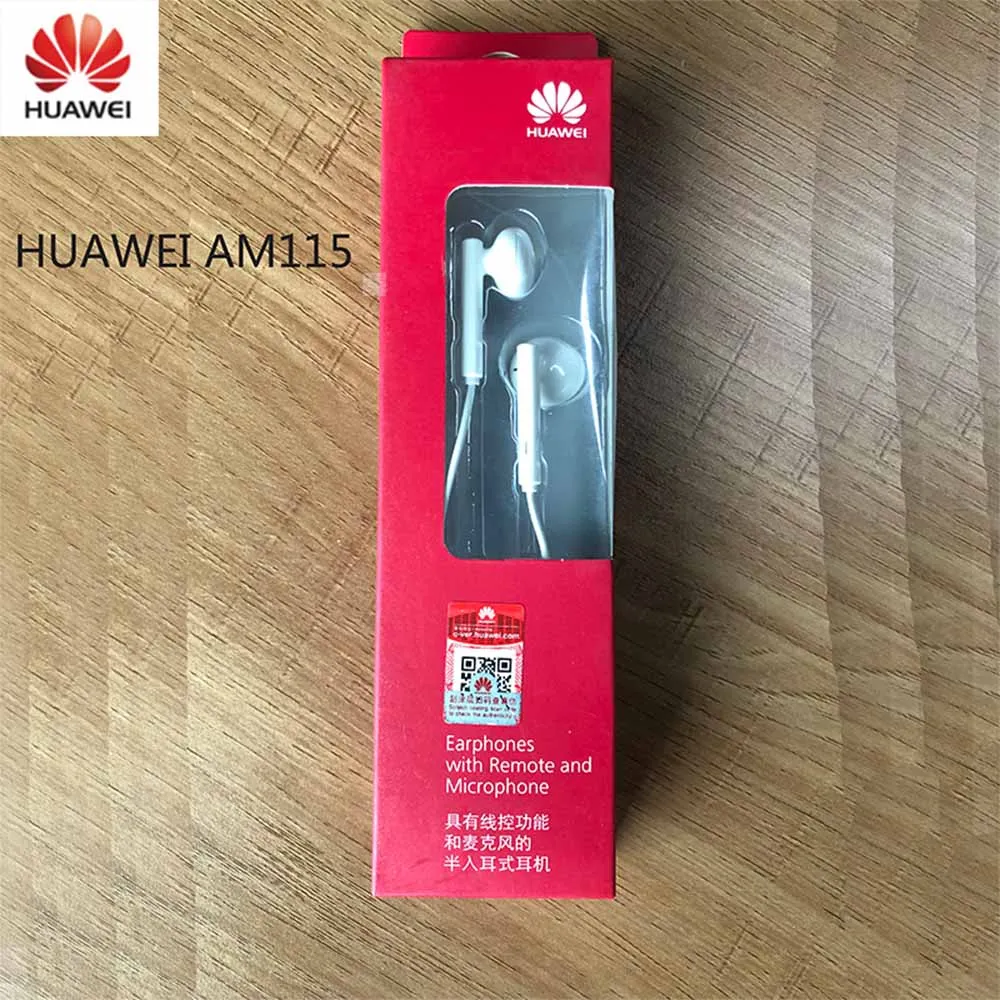 

100%Original HUAWEI Headset AM115 Half In-ear Earphone with Mic/Volume Control For HuaweiP9 P10 P20 P30 Lite Phones Honor 8 9 10