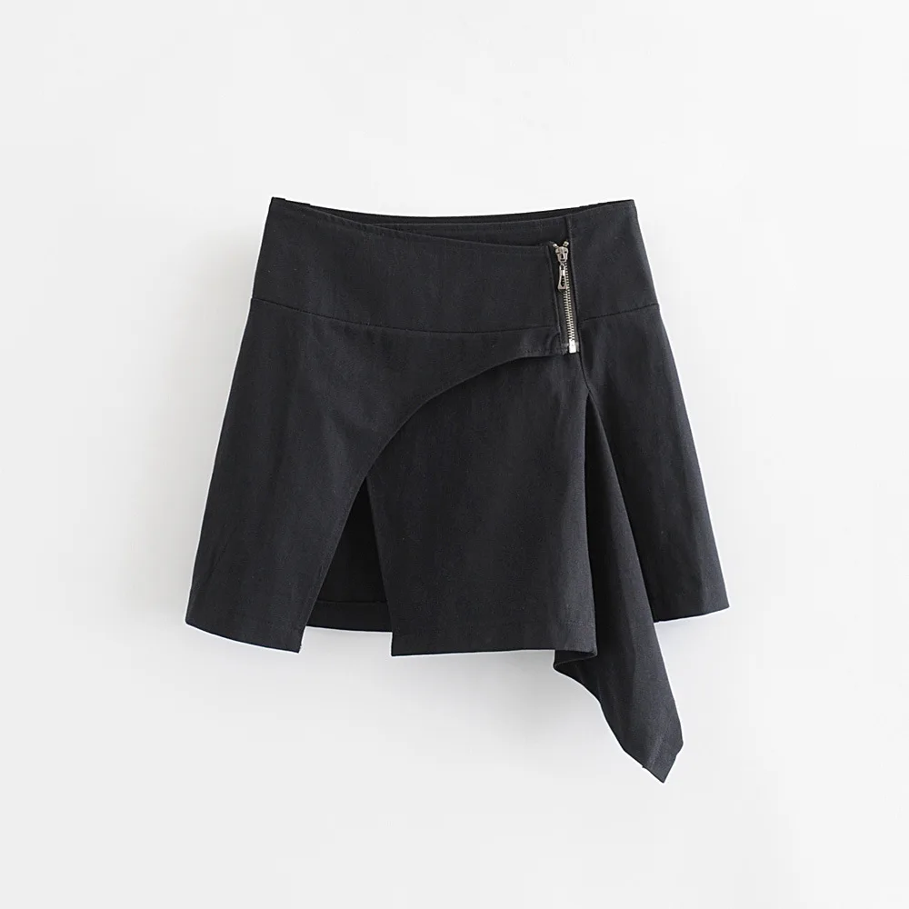 Женская мини-юбка с оборками, необычная повседневная юбка на весну и лето, короткие юбки, Женская юбка, 2020 Harajuku, черная облегающая юбка
