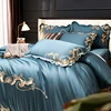 1000 TC Cotton Luxury embroidery Bedding Set Pillowcase Duvet Cover Sets Bed Linen Sheet Double Queen King Size Quilt Covers 3