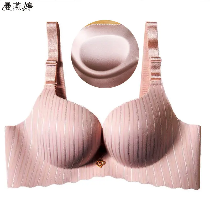 

Thick Steamed Bread Cup AA Cup Look Big Thick 6 Cm Bra Push up Extra-Thick Seemless Small Bust GIRL'S Underwear 6 Centimeters