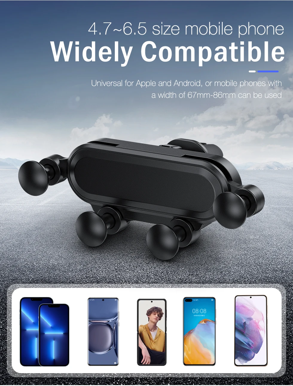 Gravity Car Holder For Phone Air Vent Clip Mount Mobile Stand GPS Support For iPhone 13 12 11 Pro Max 8 Huawei Xiaomi Redmi k40 cell phone stand