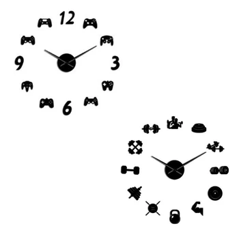 

Modern Quartz Clocks DIY 3D Big Wall Clock Wall Sticker Clock for Living Room Decor