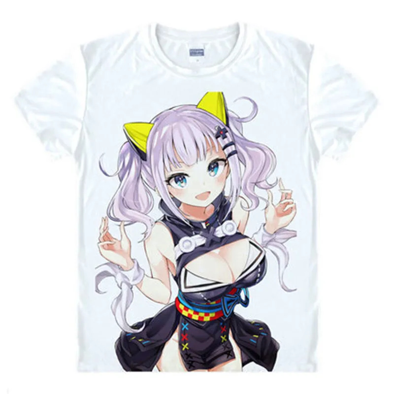 Kizuna футболка AI Japan Virtual YouTuber Kizuna AI Kaguya Luna Косплей рубашка Kwaii Милая дизайнерская футболка аниме певица футболка - Цвет: 11