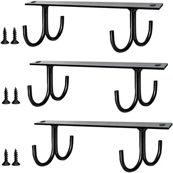 

Under Cabinet Mug Rack, Mug Organizer Rack Cup Holder Under Shelf 12 Hanging Hooks Rack 3 Pack