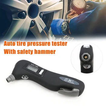 

5 in 1 Multifunctional Digital Tyre Pressure Gauge with Safety Hammer for Automotive NJ88