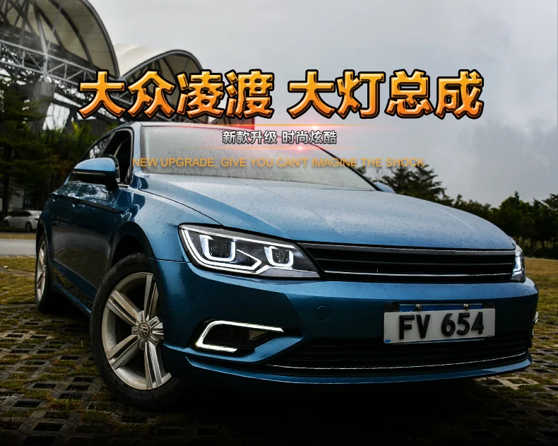 Автомобильный стильный головной светильник s для VW Lamando светодиодный головной светильник для Lamando Головной фонарь СВЕТОДИОДНЫЙ дневной ходовой светильник светодиодный DRL Bi-Xenon HID