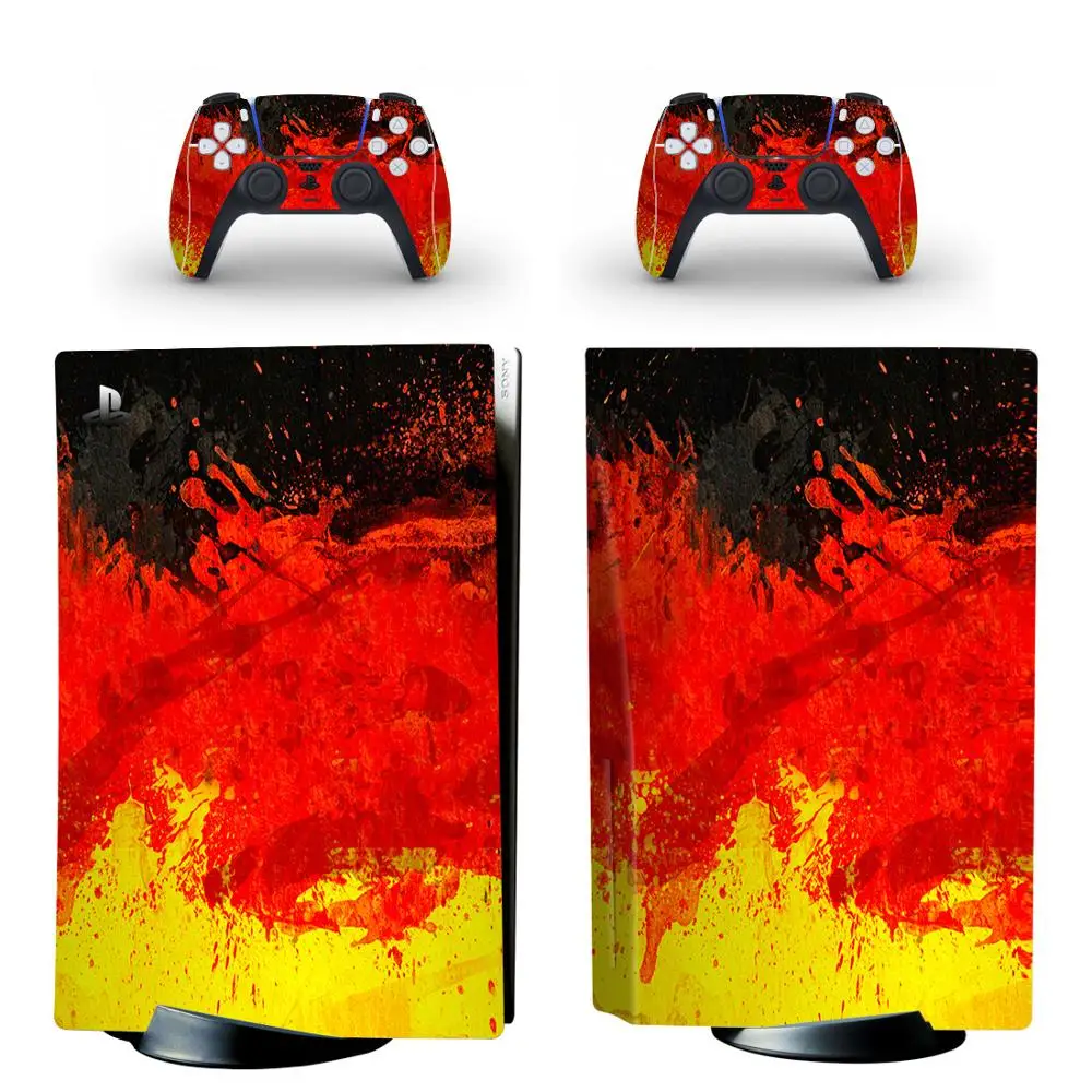 New PS5 Standard Disc Edition Skin Sticker Decal Cover for PlayStation 5 Console and 2 Controllers PS5 Skin Sticker Vinyl 