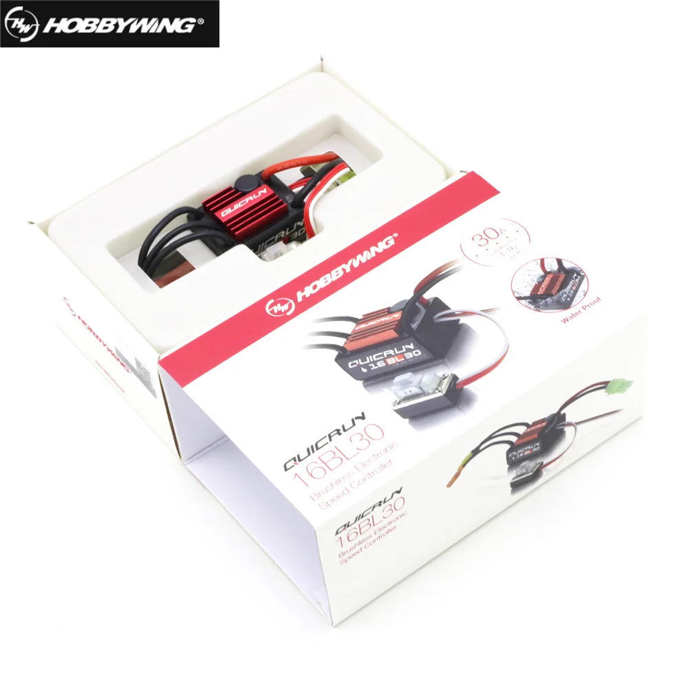 100% Оригинальный Бесщеточный Регулятор Скорости Hobbywing quirun 16BL30 30A для 1/16