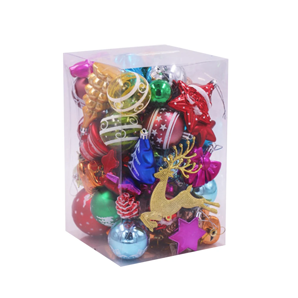 

40PCS Christmas Ball Set Various Plastic Christmas Ornament Christmas Tree Hanging Ball For Festival
