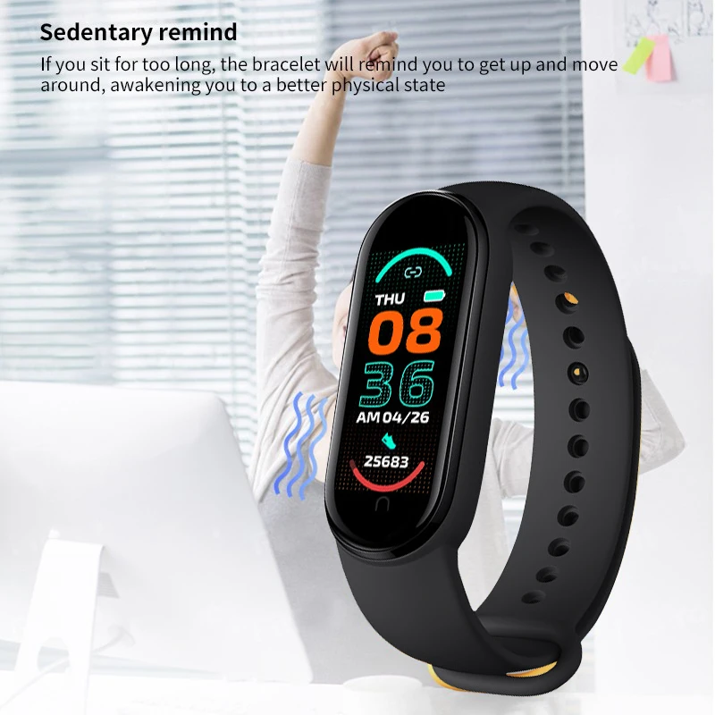 M6 Smart Bracelet Heart Rate Blood Pressure Health Waterproof Smart Watch Fitbit Colorful Screen Sport Wristband Fitness Tracker