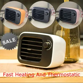 

500W Retro Electric Heater Thermostat Portable Home Smart Warm Air Blower Desktop Fast Heating Fan Multiple Modes Winter Heater