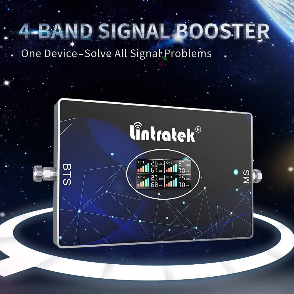 Lintratek NEW 70dB signal repeater four band B20