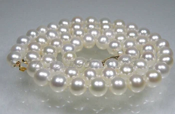 

17" 7.58MM AAA GRADE WHITE AKOYA PEARLS NECKLACE FW pearls necklace Factory Wholesale price Women Gift word Jewelry