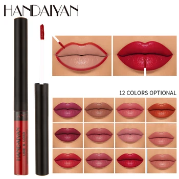 

HANDAIYAN velvet matte lip gloss long lasting sexy red nude lip tint waterproof super slim lipliner tattoo HF150