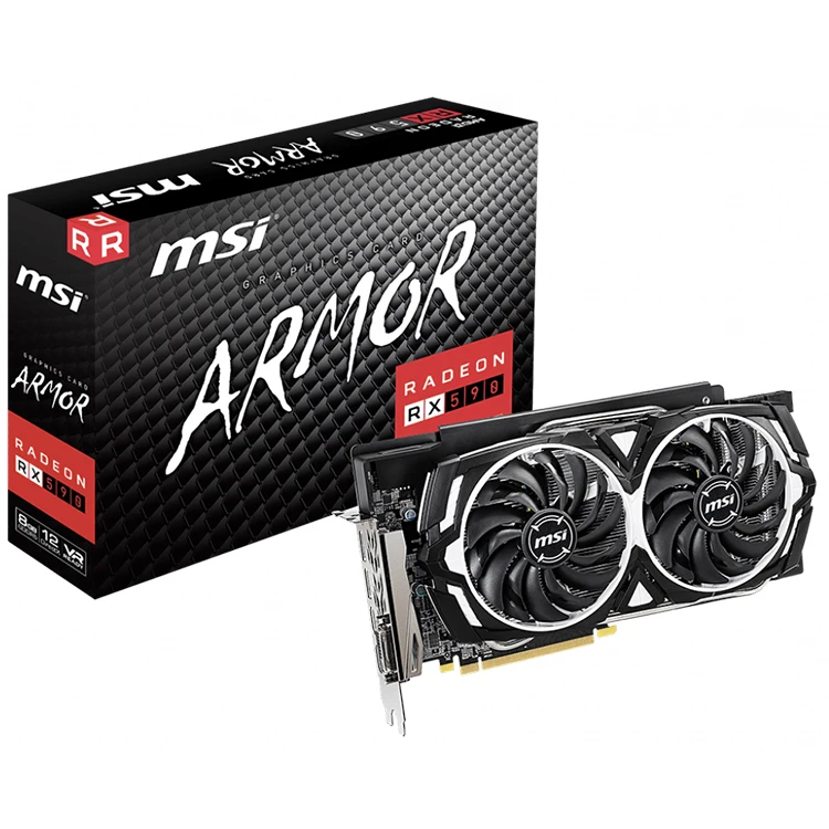 Видеокарта MSI XFX AMD Radeon RX 590 игровая 8 Гб 256 бит памяти для ПК с двухполосной