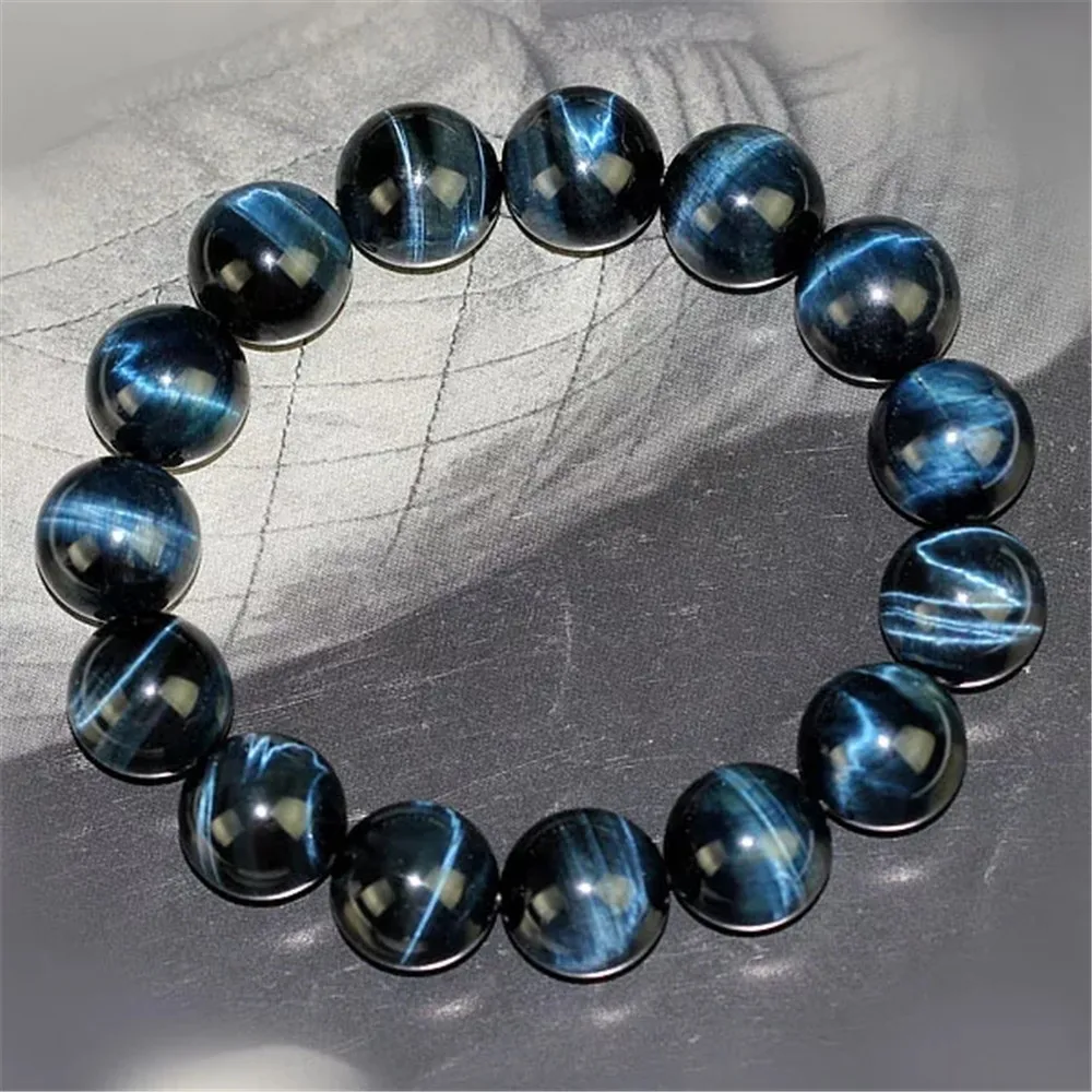 Natural Blue Tiger's Hawk Eye Bracelet (1)
